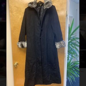 Vintage Fleurette Wool, Cashmere, and Fur Coat